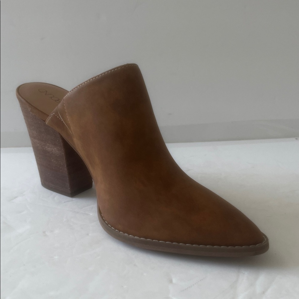 ABOUND Maya Brown Block Heel Pointed Toe Mule Slip On Shoes ize 11 NEW - Picture 4 of 9